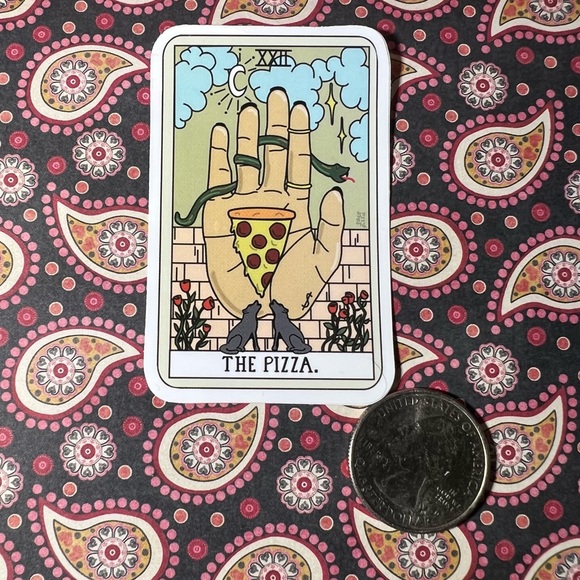 The PIZZA  Tarot Witchy Spiritual Light Worker Magic Occult Tarot Reader Fortune - Picture 2 of 3